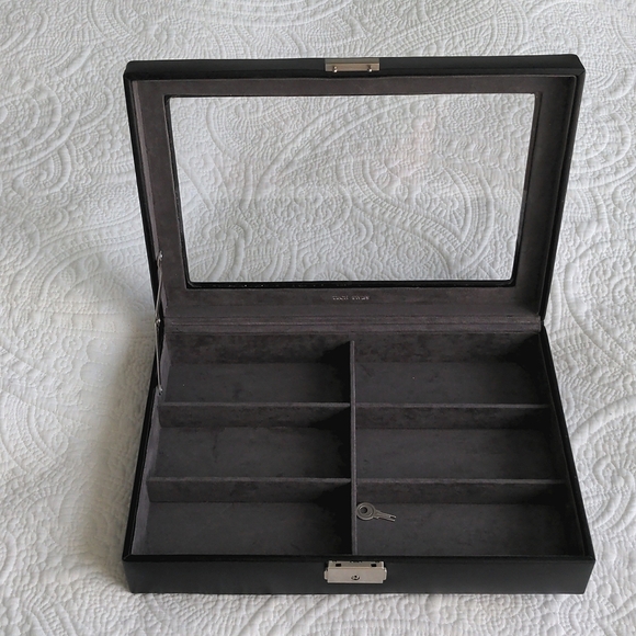 TECHSWISS Eyeglasses & Sunglasses Storage Case in Black Leather - Picture 5 of 14